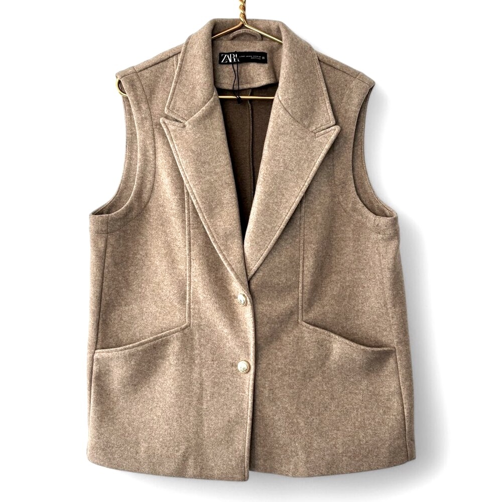 Zara Oversized Double Breasted Blazer Vest